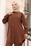 Pearl Detailed Suit Brown 19259 - 2
