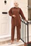 Pearl Detailed Suit Brown 19259