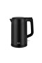 1.7L Black Electric Kettle, Fast Boil 1800W, Double Wall Design, Auto ShutOff, 360° Base