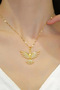 Zircon Stone Gold Phoenix Necklace Steel Phoenix Gold Necklace Emerald Phoenix Necklace