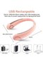 YU WELL Portable Neck Fan Personal Fan 3 Wind Speed For Office Traveling Outdoor Activities (Pink) - 4
