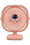 YU WELL Portable Rechargeable Desk Fan, Folding Fan Adjustable Speeds, 2 Level of Brightness LED Lig