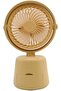 YU WELL Portable Rechargeable Desk Fan, Folding Fan Adjustable Speeds, 2 Level of Brightness LED Lig