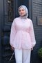 Women's Front Pleat Detail Voile Shirt Pink