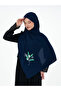 Polyster Navy Blue Color Shawl Palestine Olive Branch Colorful Embroidered S100040 - 4
