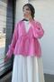 Robadan Tie-Up Muslin Kimono – Pink - 4