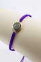 Purple Colored Elevator Gold Zircon Stone Evil Eye Bracelet, Gift Bracelet