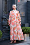 Women's Tree Patterned Dress Orange - 3