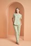 Women's Yellow Buttoned Pajamas Set 27055