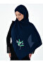 Polyster Navy Blue Color Shawl Palestine Olive Branch Colorful Embroidered S100040 - 3