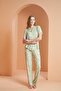 Women's Yellow Buttoned Pajamas Set 27055 - 2