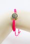 Pink Colored Elevator Gold Zircon Stone Evil Eye Bracelet, Gift Bracelet