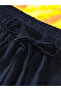 Linen Elastic Waist Lace up Plus Size Bermuda Shorts - 5