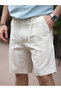 Comfortable Fit Elastic Waist Linen Shorts