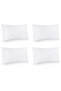 Sleep EZ Compressed Set of 4 Microfiber Pillow for Home, Hotel, Guest, Standard, White, 48W x 70L cm - 2