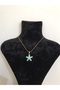 Star Model Pastel Color Shiny Steel Necklace