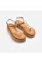 Caryatis women's camel-golden yellow sandals - 3