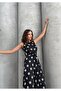 Patterned Flared Belted Design Jumpsuit - 5