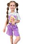 Girl's Daisy and the Beauty Text Printed Combed Cotton T-Shirt Lilac Shorts Set - 4