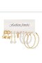 Elevate Your Elegance with the Exquisite Pearl Detailed Set of 5 Earrings - 3