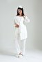 Women's Tuba Ecru Embroidered Patterned Maternity Pregnant 3-Piece Pajama Set - 2