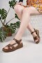 Genuine Leather Women's Daily Comfortable Lightweight Orthopedic Sandals Dd3008