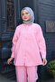 Women's Single Pocket Detail Double Suit Pink - 3
