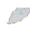 Glass Dessert Plate Alsaif Gallery, 3×15×42 cm, Leaf Pattern, Golden Edge - Transparent - 2