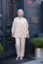 Women's Single Pocket Detail Double Suit Cream - 4
