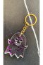Transparent Purple Color Glitter Gold Accessory Ghost Shape Keychain Handmade Epoxy Gift - 2
