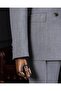 Italian Style Double Breasted Jacket Pants Suit Anthracite T14024 - 7