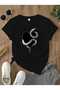 Snake Heart Graphic Printed Cotton Combed Black T-Shirt