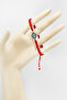 Silver Ellipse Zircon Stone Evil Eye Bracelet with Red Color Elevator, Gift Bracelet - 6