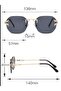 Women's Stylish Rimless Sunglasses with Uv-400 Protection - 3