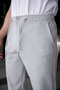 Men's Gray Relaxed Fit Side Pockets Elastic Waist Lace up Jogger Pants - 8