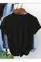 Musical Note Music Rhythm Printed Cotton Combed Black T-Shirt - 2