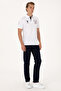 Men's Regular Fit White Polo Neck T-Shirt 50299667-Vr013 - 4