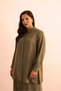 Khaki Sleeves Tunic with Stitching Detail - 2