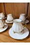 Esterhomedecor Set of 6 Porcelain Coffee Cups with Legs - 4