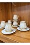 Esterhomedecor Set of 6 Porcelain Coffee Cups with Legs - 3