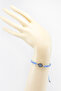 Baby Blue Elevator Silver Ellipse Zircon Stone Evil Eye Bracelet, Gift Bracelet - 2
