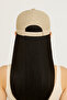 Women's Cream Straw Detailed Adjustable Sports Summer Beach Hat - 4