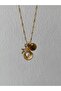 Oyster Detailed Letter and Evil Eye Necklace - 2