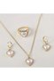 4 Piece Heart Shaped Jewelry Set Set