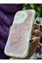 Realme C53 Compatible Stylish Phone Case with Heart Pink Glitter Pearl and Ribbon Detail - 4