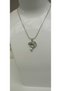 Stylish Elegant Women's Necklace with Silver Dolphin Figure and Zircon Stone, Not Steel Blackening - 2