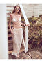 Beaded Embroidered Bikini Bottom with Drawstrings on the Sides