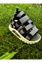 Size 26-35 Three Stripes Lightweight Non-Slip Sole Girls-Boys Sandals - 6