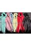 Luxury Design Luna Black Gold Brooch Silvery Chiffon Tulle Long Tail Scarf Elastic Buckle - 5