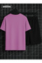 Scary Wolf Printed Cotton Men's Pink T-Shirt-Black Shorts Set - 2